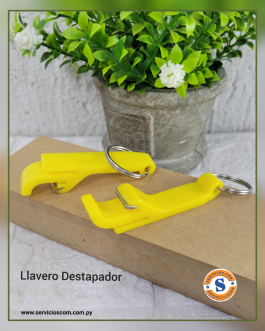Llavero destapador plástico