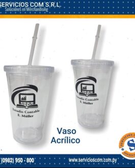 Vaso acrílico con canuto