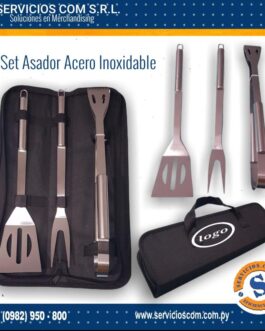 Set asador acero inoxidable